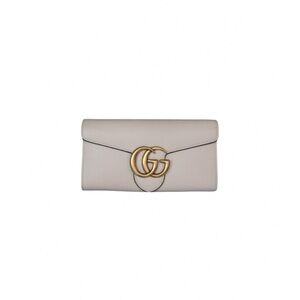 Gucci Cream Clutch with Gold Logo